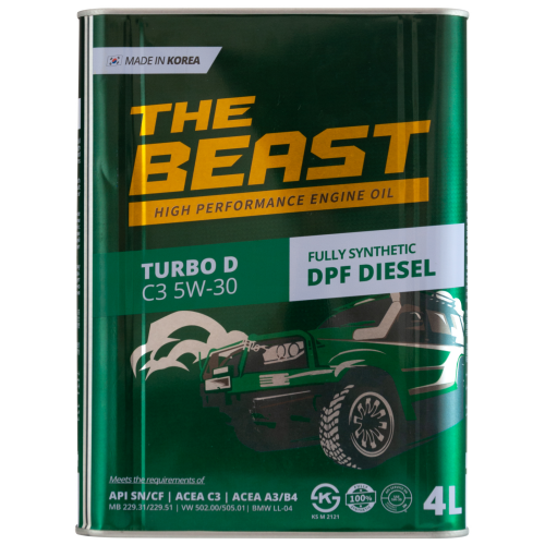 Синтетическое моторное масло TURBO D C3 5W-30 - 4 л Синтетическое моторное масло TURBO D C3 5W-30 - 4 л